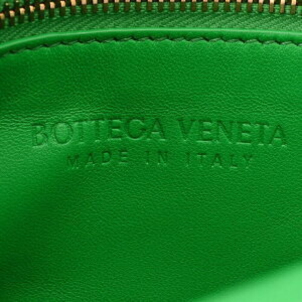 Bottega Veneta Cassette Maxi Intrecciato Green Lambskin Shoulder Bag - Picture 10 of 13